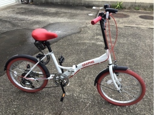 【良品】【金額応相談】折りたたみ自転車　6段変速付　カゴ付　20インチ
