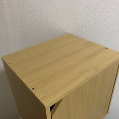 ※終了 扉付きスクエアカラーボックス　ナチュラルの画像