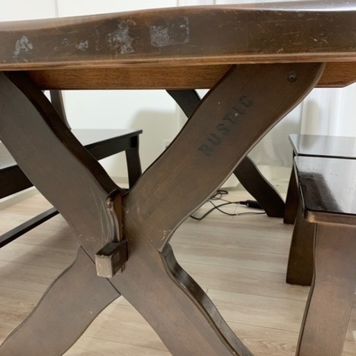 カリモク　テーブル　イス　RUSTIC