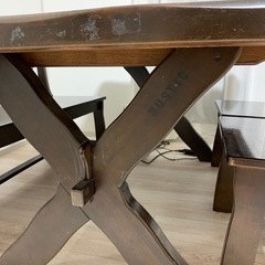 カリモク　テーブル　イス　RUSTIC
