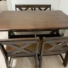 カリモク　テーブル　イス　RUSTIC