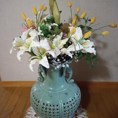 青磁　花瓶　壺　骨董