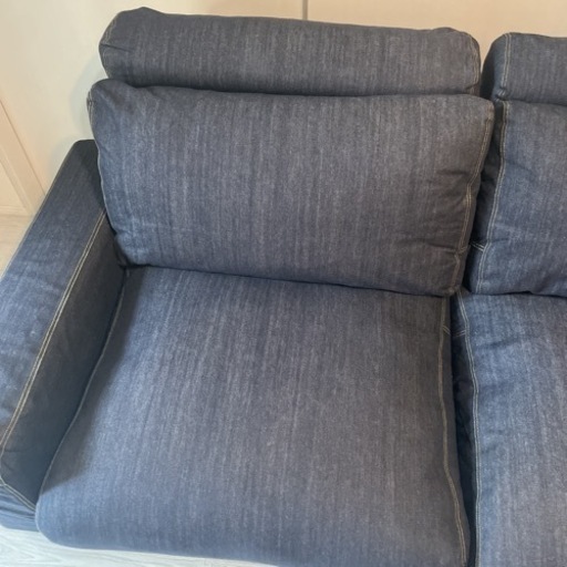 美品　無印良品　2.5シーター　ソファ　デニム