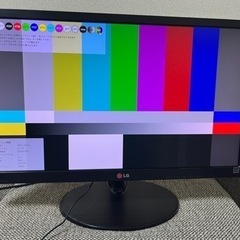 【取引中】フル HD 23インチ 中古ディスプレイ LG Flatron 23EN43V-B 画面以外傷あり【電源ケーブル・HDMI分配器付き】の画像