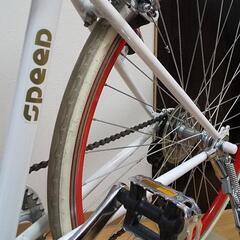 シマノ社6段変速付きのお洒落なクロスバイク／26インチ・重さ約