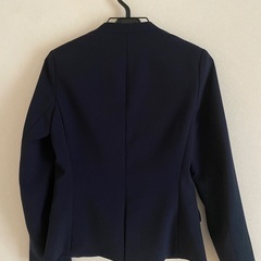 【PLST】ノーカラージャケット XS ネイビーの画像