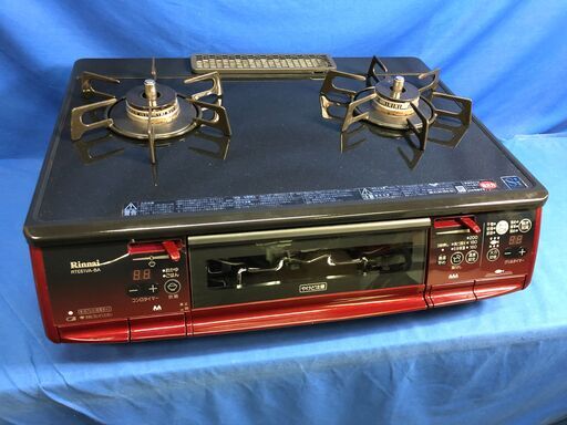 【動作保証あり】Rinnai 2014年 RTE61VA-BAR 多機能 都市ガステーブル 水無両面焼き【管理KRG163】