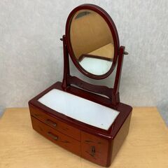 【昭和レトロ】鏡台 昭和中期レトロ家具 和家具 小物入れ 