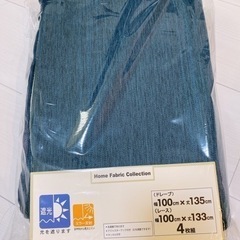 新品！未使用 カーテン ネイビーブルーの画像