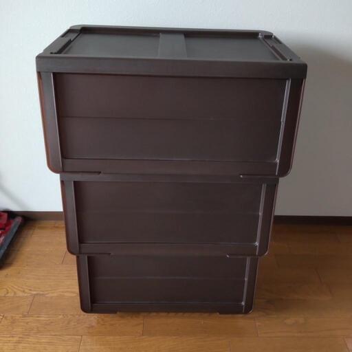 重ね置きオッケー 1個 1000円～ 茶色の衣装ケース
