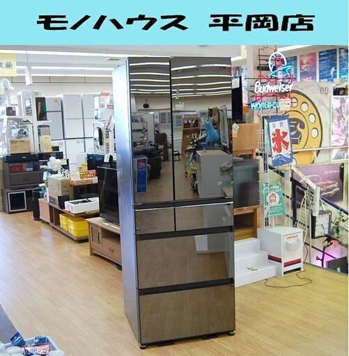 冷蔵庫 500L 2018年製 6ドア Panasonic  NR-F503HPX-X形 オニキスミラー ガラストップ エコナビ パナソニック 札幌市 清田区 平岡