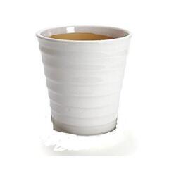 【配送可】美しい白い陶器製の植木鉢３点セットで 1,000円の画像
