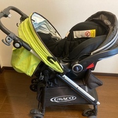 グレコ  ベビーカー＆ チャイルドシート レインカバー付きの画像