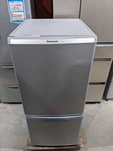 Panasonic　138L 2ドア冷凍冷蔵庫　NR-B149W-S 2017年製　前面扉中ハガレあり
