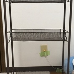 キッチンワゴン 幅17cm(ブラウン)