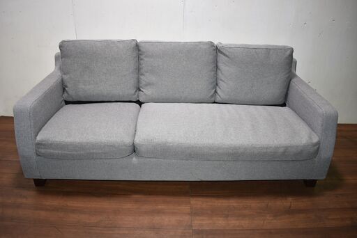 【ヤ取終了】≪zy598≫美品 ND style/NDスタイル 高級 3人掛け ファブリック ソファ LUFT/ルフト カバー脱着可 リビング zy598ジ 40807-08