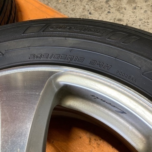 ?205/65R15 バリ山サマータイヤ、アルミセット