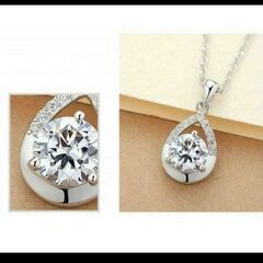 ▼j→→→M2-3刻印/ダイヤモンドＣＺドロップパヴェペンダント      202208171823の画像