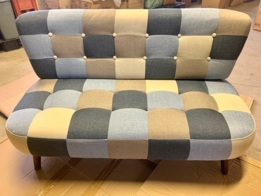 モデルルーム　展示品　パッチワークソファ　2掛ソファ　ソファー