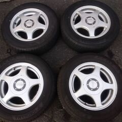 アルミホイール 13インチ 13×5J 夏タイヤ 溝あり⭐165/70R13 16年製?14