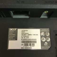 PCモニタ　ｘ２台セット　21.5インチと24インチの画像