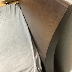 ベッドフレーム（ダブル）　フランスベッド　ヘッドボード付き　すのこの画像