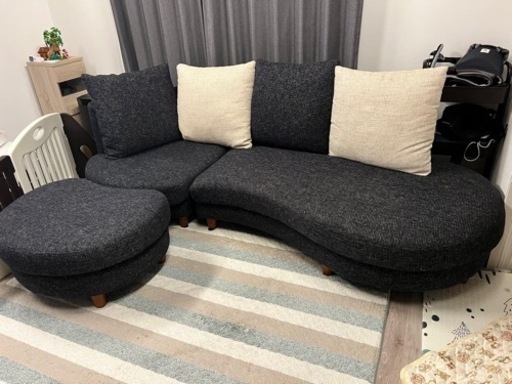 ラウンドカウチソファ　3人掛け【商談中】