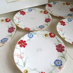 ☆NINA RICCI Maison 9681 17.5cm プチケーキセット 5枚セット◆フラワーが美しいの画像