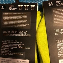 新品‼️未使用‼️ディーゼル、くつ下、蛍光グリーン‼️L or M‼️の画像
