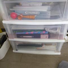 収納 チェスト クリア ホワイトの画像