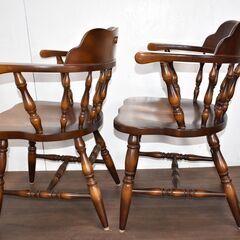 ヤ取終了9/28】≪zy602≫飛騨産業/キツツキマーク ダイニング アーム