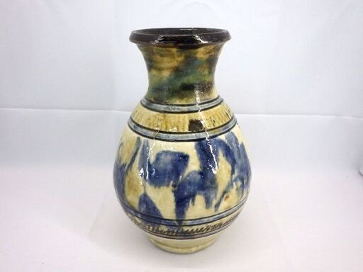 沖縄 壺屋焼　壺　骨董　[S-54]
