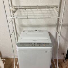 パナソニックの洗濯機・洗濯ラック付・傷防止マット付