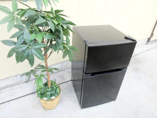 ☆T2064☆ アイリスプラザ 冷蔵庫 87L 黒 PRC-B092D-B