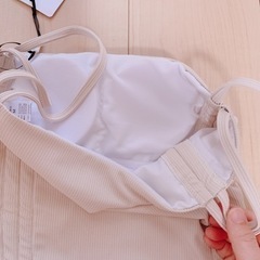 ベージュ　タンキニの画像