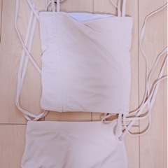 ベージュ　タンキニの画像