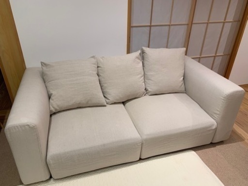 無印良品　ユニットソファ　アーム付