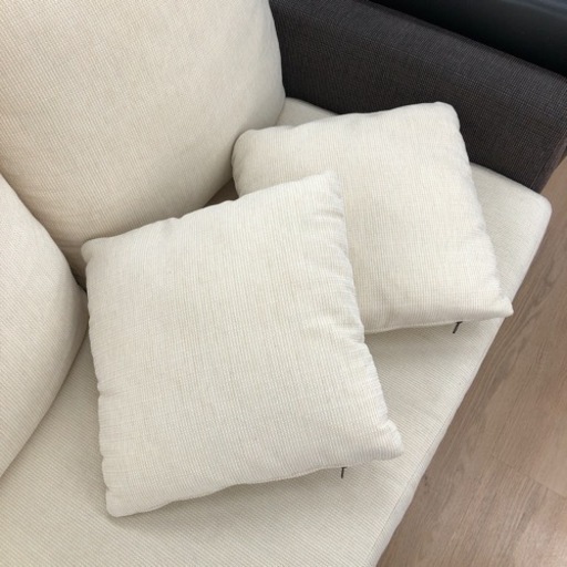 関家具 3人掛けソファー ホワイト×ブラウン【トレファク上福岡】