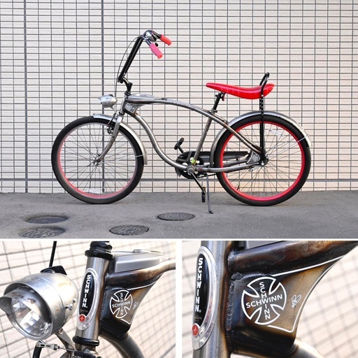 ビーチクルーザー　自転車　フルカスタム　SCHWINN シュウィン　26インチ ラットロッド風サビ加工