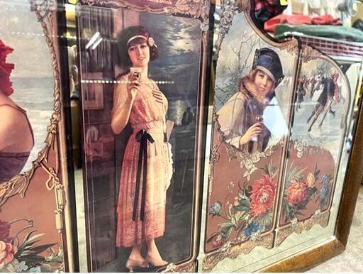コカ・コーラ パブミラー 約89.5×54.0cm Coca Cola コカコーラ 木製 壁掛け 鏡 アメリカン雑貨 看板 ☆ 札幌市