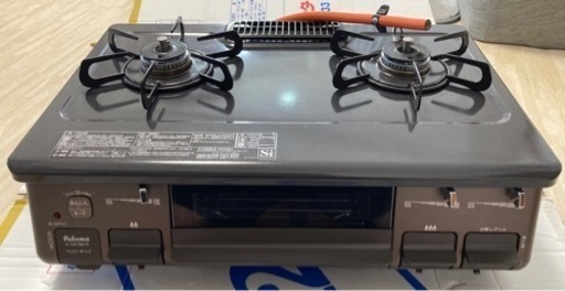 受取予定者決定　中古 2021年購入 パロマ Paloma LPガスコンロ IC-S87BM-R ガステーブル 水無し片面焼きグリル 右強火 プロパンガス