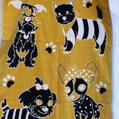 【再値下げ！未使用タグ付き】レトロ犬柄バスタオル（最近の物）50✖️100の画像