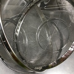 大きな ザル 直径25cm 3個セット 業務用調理機具の画像