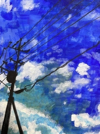 【アクリル画】青空絵画