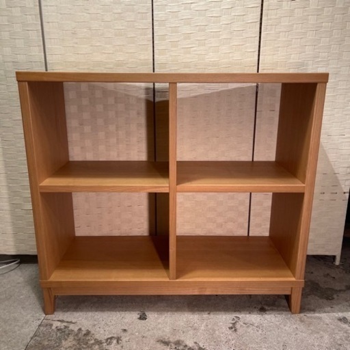 【売約済み】　無印良品　MUJI タモ材　オープンシェルフ　オープンラック　本棚　飾り棚　ブックシェルフ　カジュアル　ナチュラル　北欧スタイル　シンプルモダン　検　棚　シェルフ　ラック　オーク材