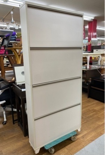 R449 フラップシューズラック＜玄関収納・靴箱・下駄箱・シューズボックス 美品