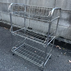 3段ステンレスラック　ラック　収納棚の画像
