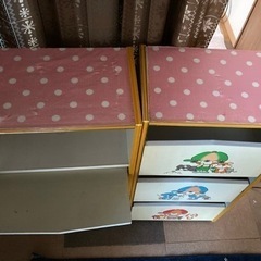 【決まりました】レトロ カラーボックス 2個セット☆無料の画像