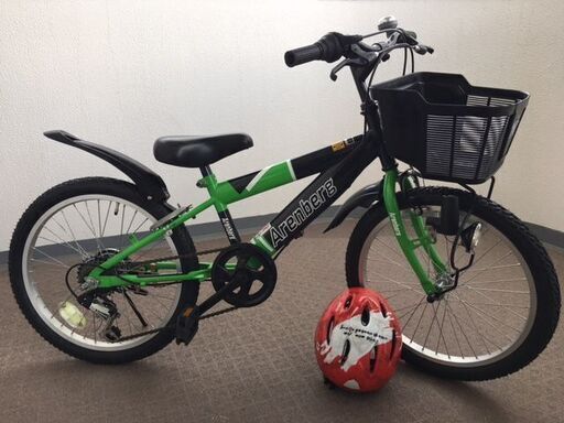 子供用自転車 マウンテンバイク Ａｒｅｎｂｅｒｇ 20インチ 前後タイヤ チューブ新品交換済み ヘルメット付き