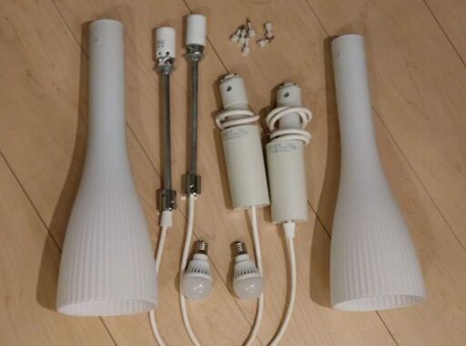 コイズミ ガラス製 ペンダント照明（LED）2セット
